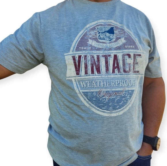 Vintage Weatherproof Original 1948 Crew Neck Short Sleeve Men Tee Size M L XL XX - Picture 3 of 10